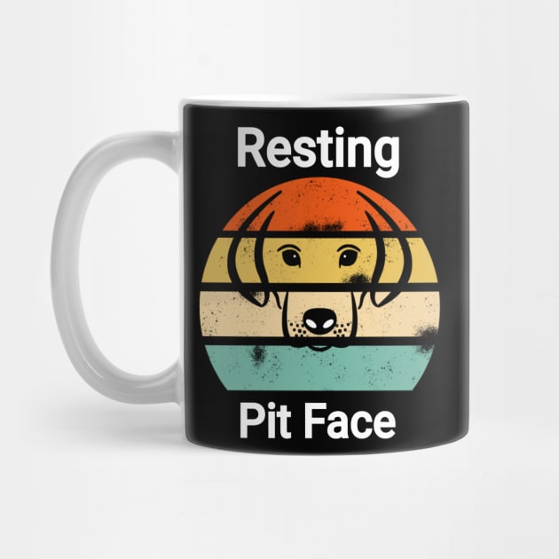 Vintage Resting pit face dog shirt by FouadBelbachir46